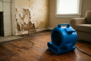 High-Velocity Air Mover Drying